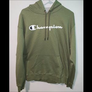 Olive Green Champion Hoodie